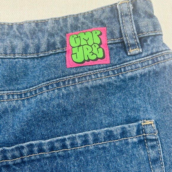 Vintage Y2k Empyre Tori Dragon Koi Jeans 14 Baggy Wide Leg Skate Streetwear 90s - Picture 4 of 14